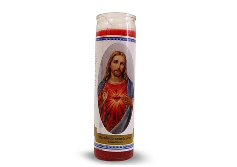 Green Tree Candle: Candle Sacred Heart (Vela Sagrado Corazón de Jesús) - 50% descuento