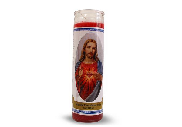 Green Tree Candle: Candle Sacred Heart (Vela Sagrado Corazón de Jesús) - 50% descuento