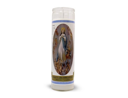 Green Tree Candle: Candle Inmaculate Conception (Vela Inmaculada Concepción) - 50% descuento