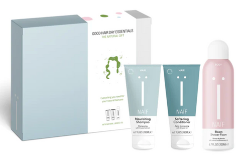 Naïf: Good Hair Day Essentials (Set champú, acondicionador y gel para bebés y niños) - 25% descuento