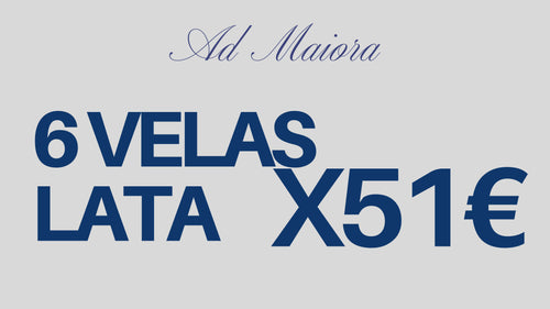 AD MAIORA : 6 VELAS LATA 80G X 51€ (8,50€/U)