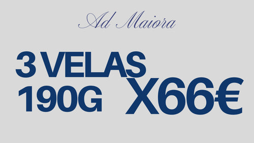 AD MAIORA : 3 VELAS CLÁSICAS 190G X 66€ (22€/U)