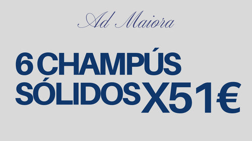 AD MAIORA : 6 CHAMPÚS SÓLIDOS X 51€ (8,50€/U)
