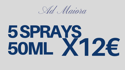 AD MAIORA : 5 SPRAYS LAVANTES 50ML X 12€ (2,40€/U)