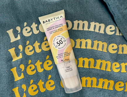 Mimitika: Babytika Pinceau Solaire Visage SPF50 (Brocha solar facial SPF50 para niños y bebés) - 20% descuento