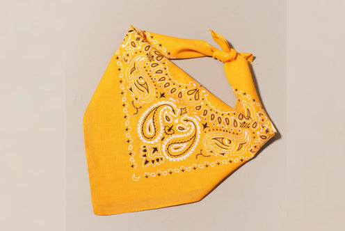 Bandana Amarilla con Estampado Paisley