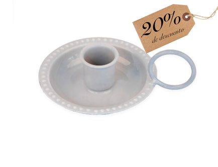 Helio Ferretti: Portavelas gris - 20% de descuento