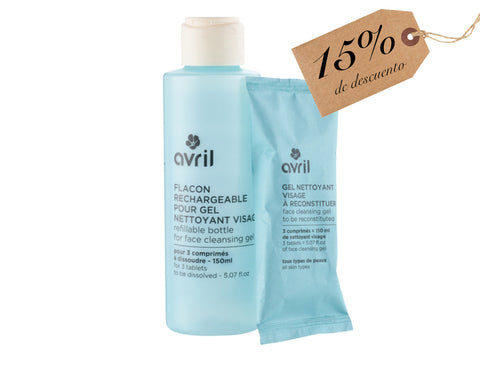 Avril: Le Gel Nettoyant Visage Rechargeable (Gel de limpieza facial recargable) - 15% descuento