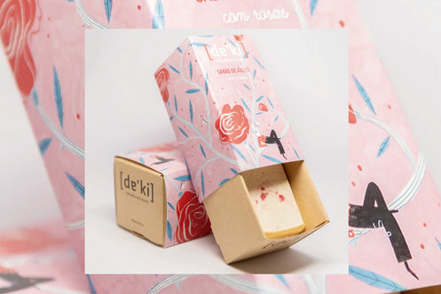 Daki saboaria artesanal: Jabón de aceite con rosas - 30% descuento