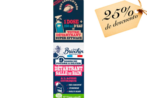 Jacques Briochin: Détartrant Salle de Bain (Limpiador y descalcificador de baño en dosis) - 25% descuento