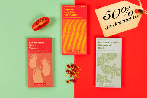 Piccolo: Semillas de plantas especial salsas - Varios tipos - 50% descuento