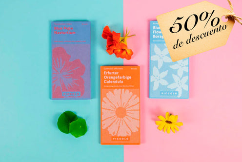 Piccolo: Semillas de flores comestibles - Varios tipos - 50% descuento