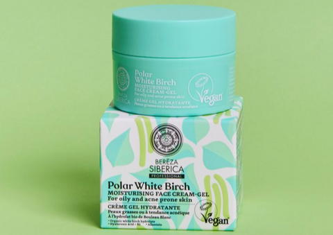 Natura Siberica: Polar White Birch - Moisturizing Face Cream-Gel (Crema-gel hidratante para pieles grasas) - 20% de descuento