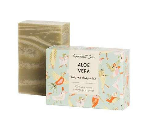 Helemaal Shea: Aloe Vera body and hair soap (Jabón para cuerpo y cabello de Aloe Vera) - 20% descuento