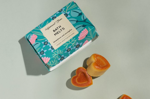 Helemaal Shea: Bath Melts - Lemondgrass & Eucalyptus (Aceite de baño sólido de Lemondgrass y Eucalipto) - 50% descuento