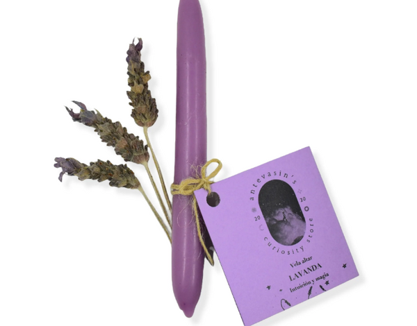 Antevasin's: Vela ritual morada LAVANDA (intuición) - 20% descuento