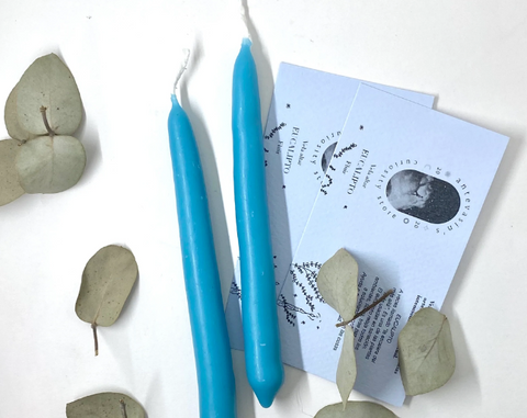 Antevasin's: Vela ritual celeste EUCALIPTO (fluir) - 20% descuento