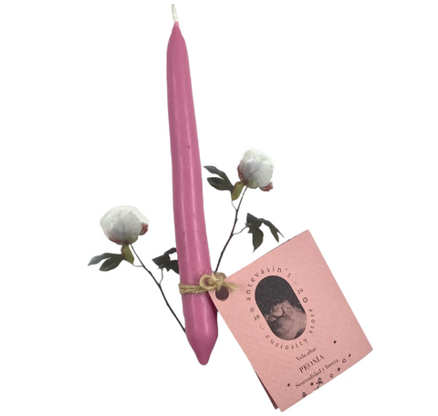 Antevasin's: Vela ritual rosa PEONIA (fuerza y sensualidad) - 20% descuento