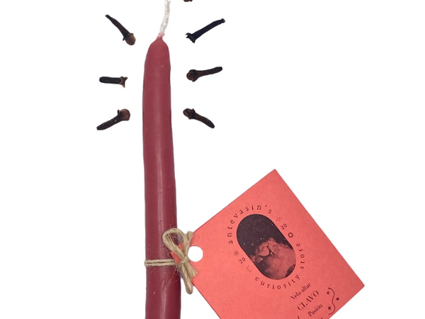Antevasin's: Vela ritual roja CLAVO (Pasión) - 20% descuento