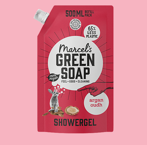Marcel's Green Soap: Showergel - Argán y Oudh (REFILL 500ML.) (gel de ducha ecológico)