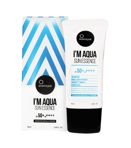 SUNTIQUE: I'm Aqua Sun Essence SPF50+ PA++++ (Crema facial con SPF50+ para pieles mixtas y grasas)