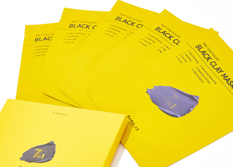 Barulab: 7-in-1 Total Solution Black Clay Mask (Mascarilla de tejido con arcilla negra para quitar puntos negros)
