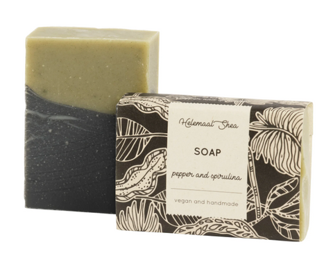 Helemaal Shea: Pepper & Spirulina Soap (Jabón de Pimienta y Espirulina)