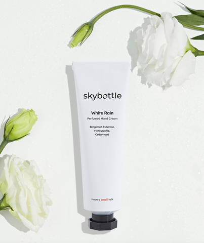 Skybottle: Perfumed Hand cream - White Rain (Crema de manos de Flores blancas)