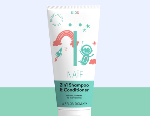 Naïf: 2 in 1 Shampoo & Conditioner (Champú y acondicionador 2 en 1 para niños)