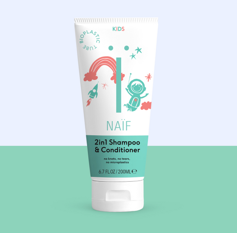 Naïf: 2 in 1 Shampoo & Conditioner (Champú y acondicionador 2 en 1 para niños)