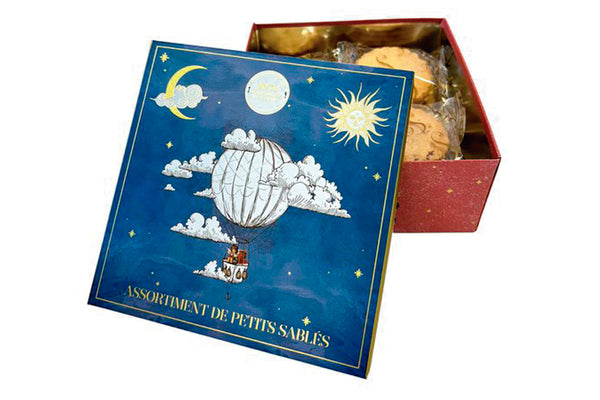 La Sablesienne: Galletas sablé "Cielo y Estrellas" sabor natural y frambuesa  (Lata 200g)