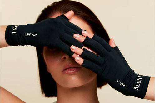 Mani: Guantes UPF50+- Protectores para manicuras con lámpara