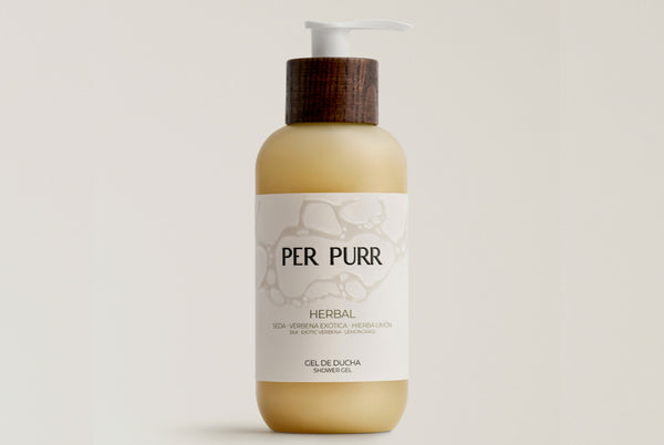 Per Purr: Gel de ducha Herbal (Seda, Verbena Exótica & Hierba Limón)