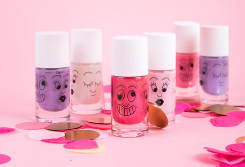 Nailmatic Kids: Vernis Enfant base Eau - Transparent Pailleté (Esmaltes infantiles a base de agua - Tonos Transparentes con brillo)