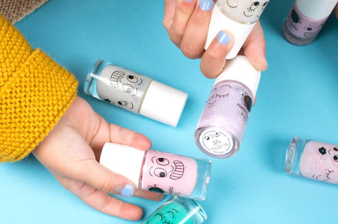 Nailmatic Kids: Vernis Enfant base Eau - Pailleté (Esmaltes infantiles a base de agua - Tonos con brillo)