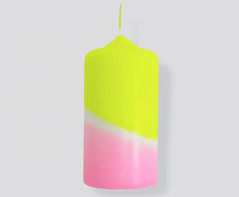 Pink Stories: DIP DYE NEON (Velas neón modelo pilar grande)