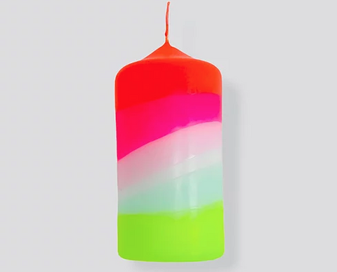 Pink Stories: DIP DYE NEON (Velas neón modelo pilar grande)