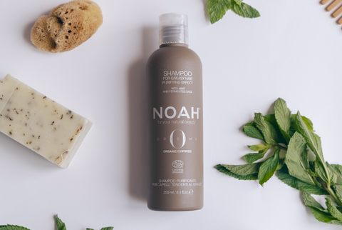 NOAH: ORIGINS Shampoo Purificante con Menta y Salvia (Champú purificante para cabello graso)