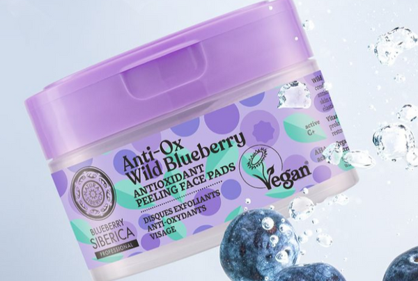 Natura Siberica: Anti-OX Wild Blueberry - Antioxidant peeling face pads (Discos faciales exfoliantes antioxidantes)