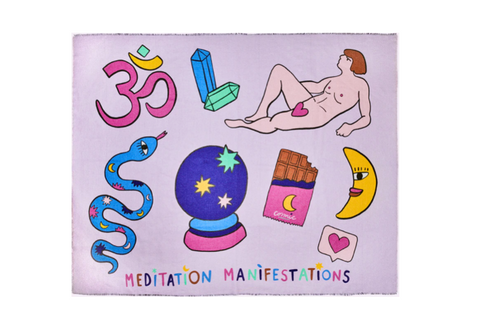 Cosmic Dealer: Meditation Blanket - Leona Rose (Manta con símbolos inspiradores )