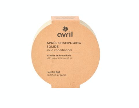 Avril: Après Shampooing Solide (Acondicionador Sólido con aceite de brócoli y cáñamo bio)