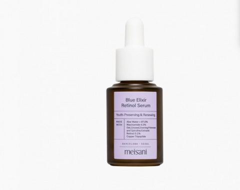 Meisani: Blue Elixir Retinol Serum (Sérum con retinol, antiedad e iluminador)