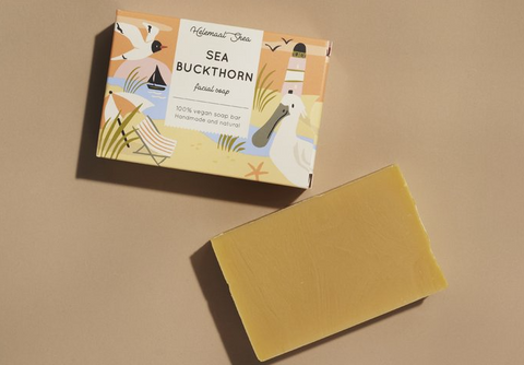 Helemaal Shea: Sea Buckthorn facial soap (Jabón facial de Espino Amarillo)