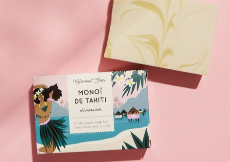 Helemaal Shea: Monoï de Tahiti (Champú sólido Monoi de Tahití )