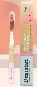 Dentafari: Kids Bamboo Toothbrush Set (Set de 4 cepillos de dientes Infantiles)