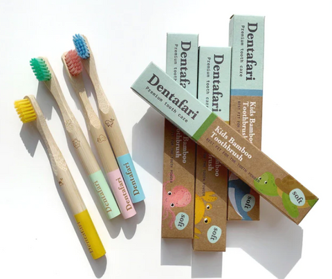 Dentafari: Kids Bamboo Toothbrush (Cepillos de dientes Infantiles)