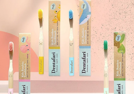 Dentafari: Kids Bamboo Toothbrush (Cepillos de dientes Infantiles)