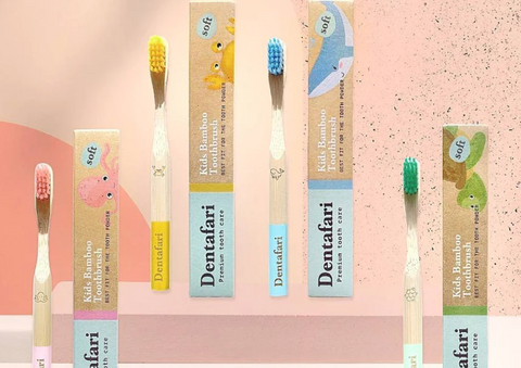 Dentafari: Kids Bamboo Toothbrush (Cepillos de dientes Infantiles)