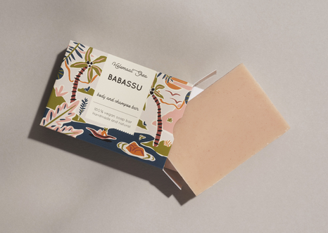 Helemaal Shea: Babassu body and hair soap (Jabón para cuerpo y cabello de Babasú)