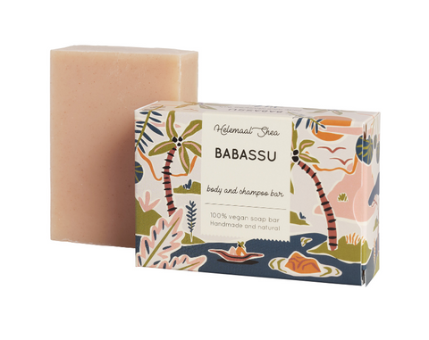 Helemaal Shea: Babassu body and hair soap (Jabón para cuerpo y cabello de Babasú)